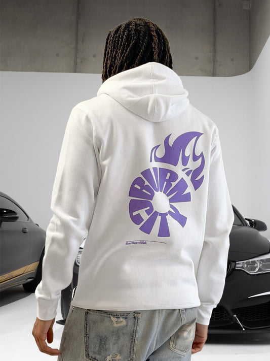 Section 65A Burnout Hoodie (White)